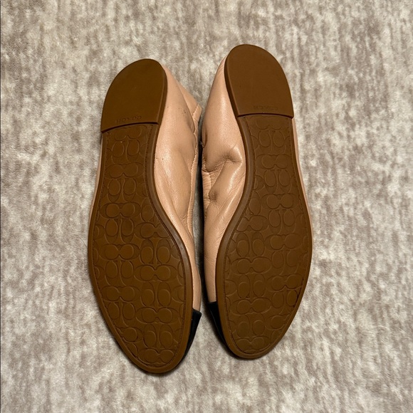 Coach Women's Tan and Black Loafers - Picture 4 of 5